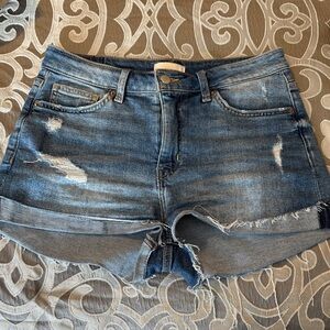 H&M Distressed Blue Jean Shorts